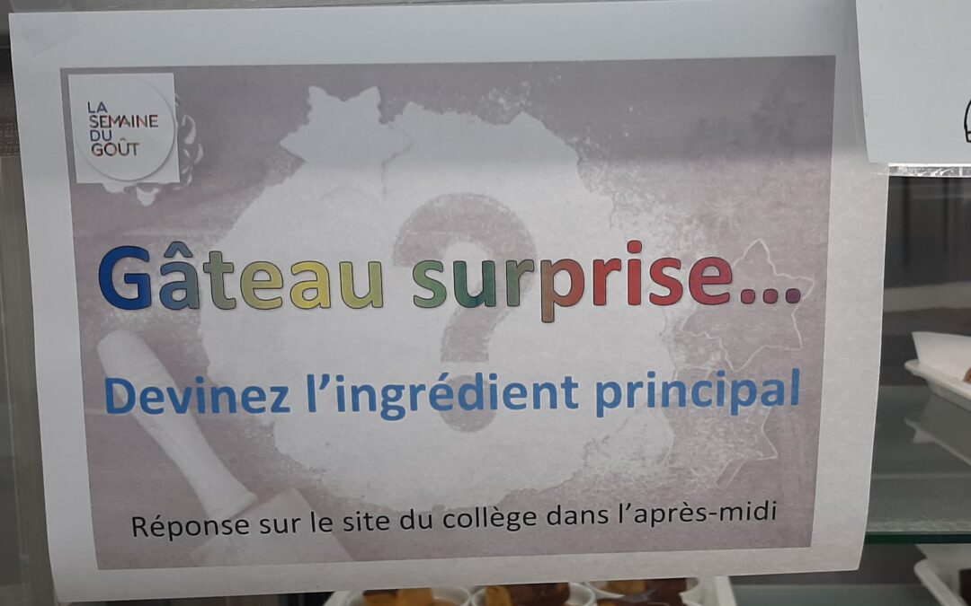 les Gâteaux surprises pour la semaine du goût